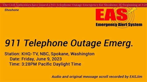 911 telephone outage emergency